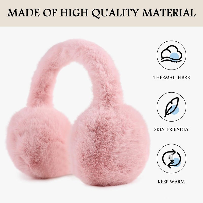 Pesaat Warm Ear muffs for Women Winter Unisex Fluffy Earmuffs Lady Ear Warmer Faux Fur Ear Covers - Image 2